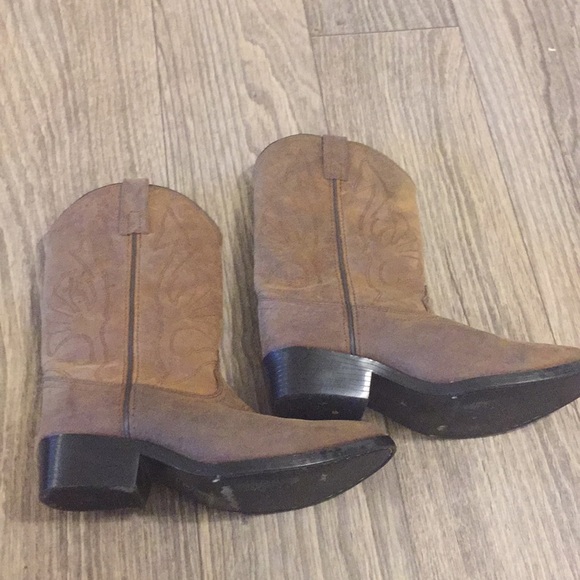 Kids Masterson Boat Co. Leather/Suede Cowboy Boots - Picture 2 of 5